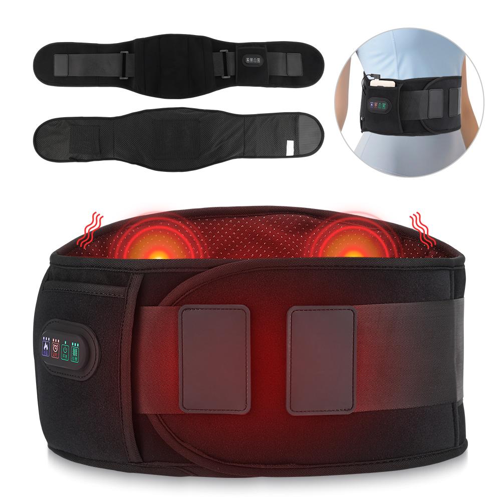 Waist Massager Electric Heating Hot Compress Massage Belt Multifunctional Belt Slimming Weight Backstrecter LED Machine Therapy