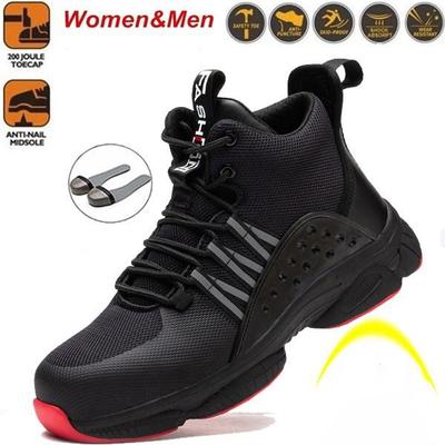 Male Work Boots Safety Shoes Men Steel Toe Shoes Puncture-Proof Work Sneakers Male Shoes Adult Work Shoes Safty Shoes