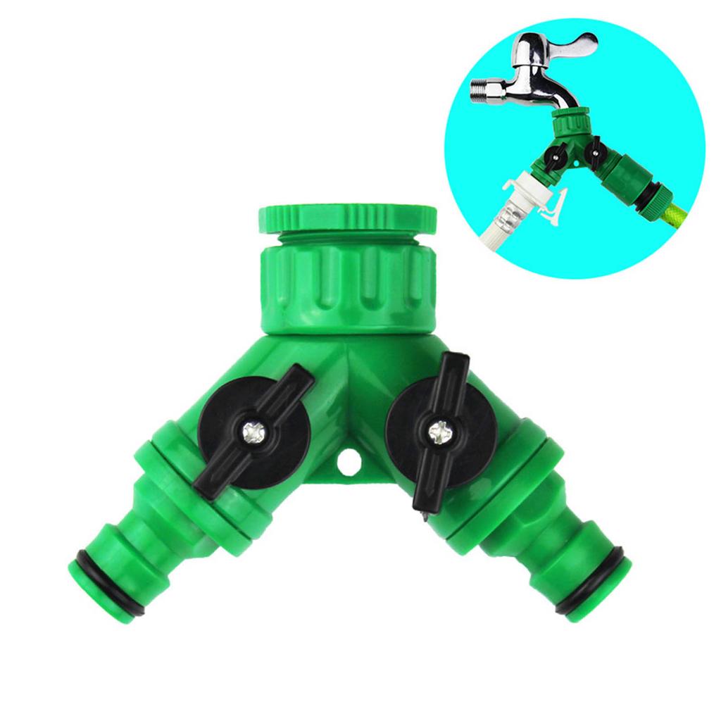 Water Splitter 3 Way 1 Inlet 2 Outlet Faucet Splitter Adapter for Washing Machine Gardening DN15 DN20 Plastic