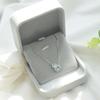 4 Carat Cultivated Ruby Sapphire Gourd Necklace Women's Classic Four-claw Big Diamond Emerald Pendant Collarbone Chain
