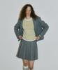 AUTHENTI Pleated Wool Skirt_Gray