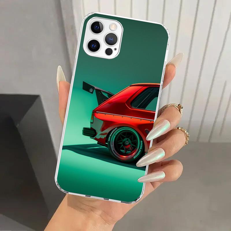 

MK1 Golf Vintage Car Phone Case for Iphone 17 Air 16 15 Plus 14 13 Mini 12 11 Pro Max 16E 7 8 SE 2020 Soft Funda Print Shell 17 iPhone 13 Pro