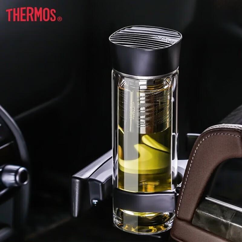 Thermos Double Wall Glass Tea Infuser Bottle