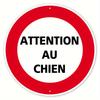 Vintage French Chien Interdit Round Metal Sign X Inch Aluminum Wall Art for Home Driveway