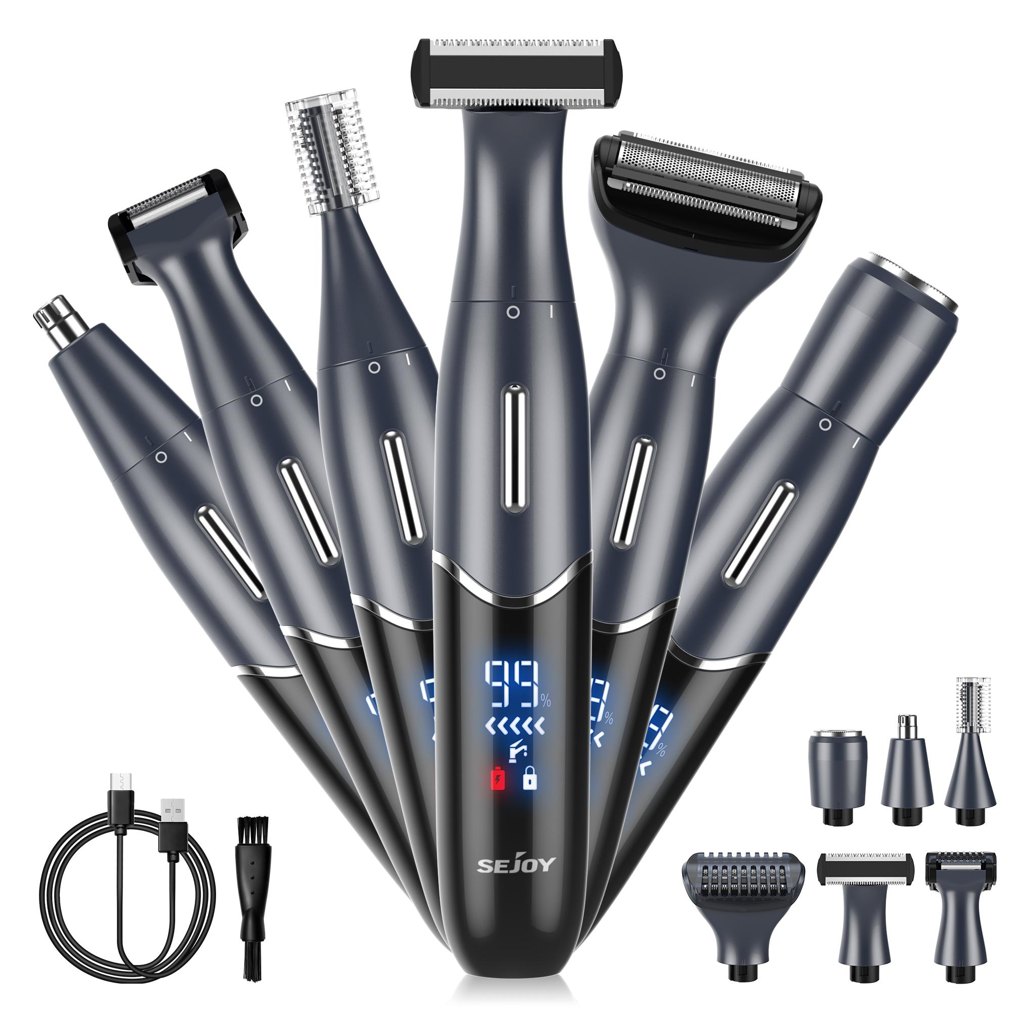 

Электрический эпилятор для тела 6 в 1 для женщин, многофункциональный набор для бритья и стрижки волос для подмышек, зоны бикини, рук, ног, лица чёрный