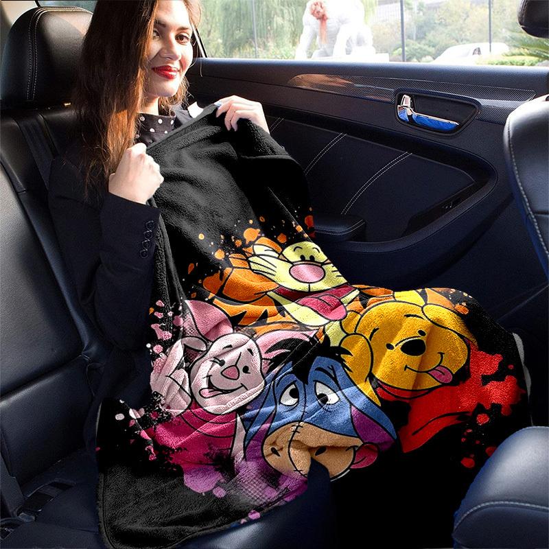 1pc, Disney Winnie The Pooh Friends Throw Blanket Soft & Cozy Blanket for Couch, Bed, Travel, Camping, Car, Beach, Office Nap Perfect Gift