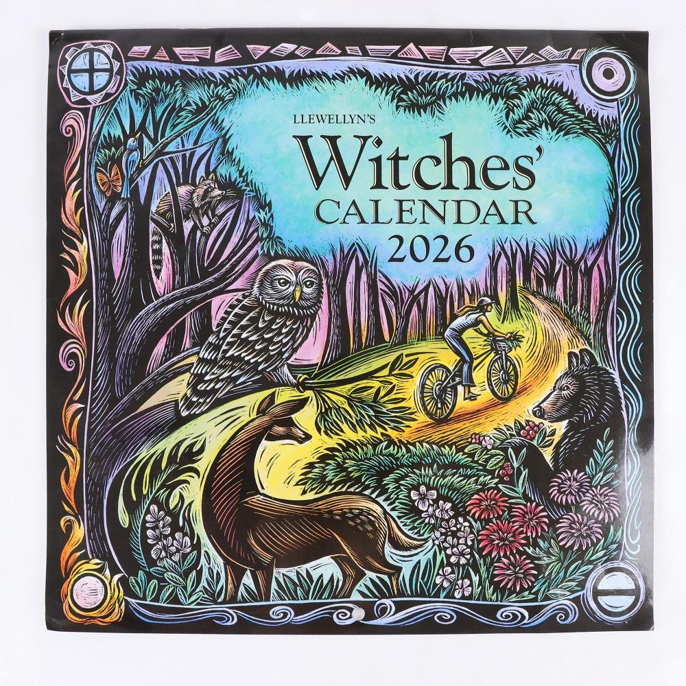 Witch's 2026 Calendar Gothic Witchy Planner with Moon Phases, Wiccan Holidays, Magical Rituals - Undated Weekly & Monthly Layo