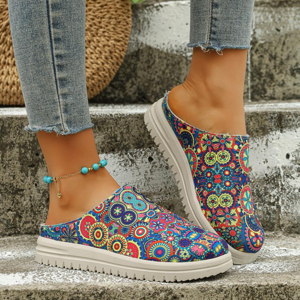 Dámské pantofle Bohemia Luxusní designérské dámské mule boty Neformální nazouváky Dámská móda Měkké pantofle Lehká Baotou sandály