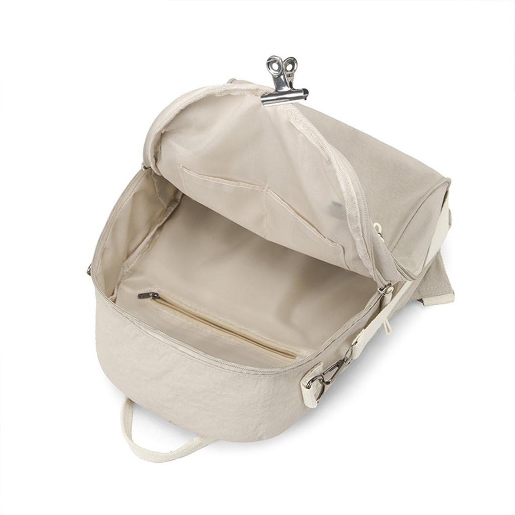 Minimalist Backpack For Women Large Capacity Nylon Adjustable Straps Hidden Anti-Theft Pocket Crossbody Bag For Daily Use