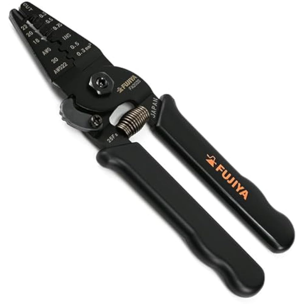 Fujiya (Fujiya) FA203S Precision Electric Pliers for Mini Faston Terminals, 0.3 mm2/0.5 mm2/20 AW...
