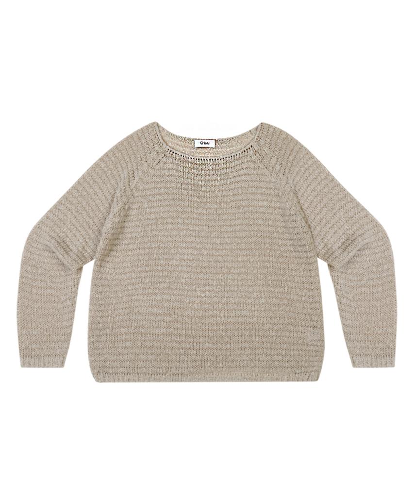 VLETI Boat-Neck Long Sleeve Knit (Beige)