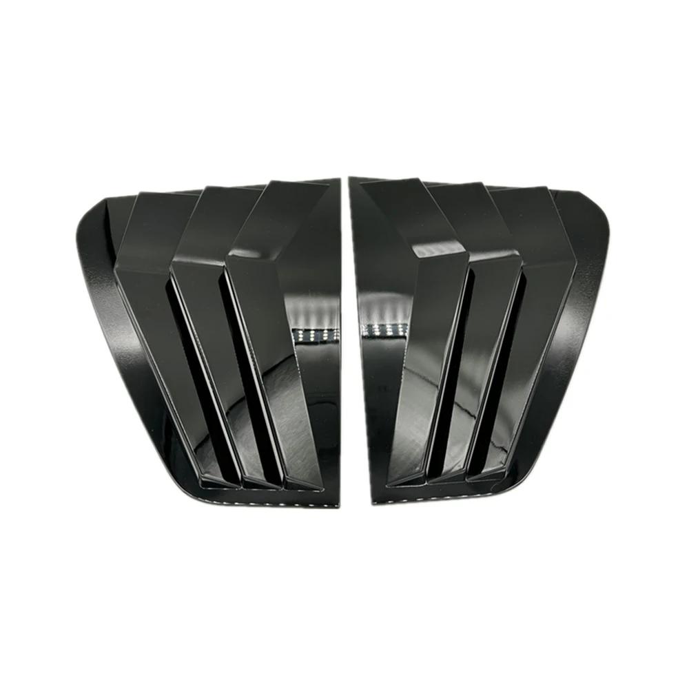 For VW Golf MK7 MK7.5 2013-2019 Car Rear Louver Window Side Shutter Cover Trim Sticker Vent Scoop ABS Carbon Fiber Black Parts