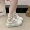 Fashion Women Vulcanized Shoes 2025 Autumn New Fashion Lace Up Platform Casual Shoes Comfortable Height Increase Outdoor Non Slip Flats