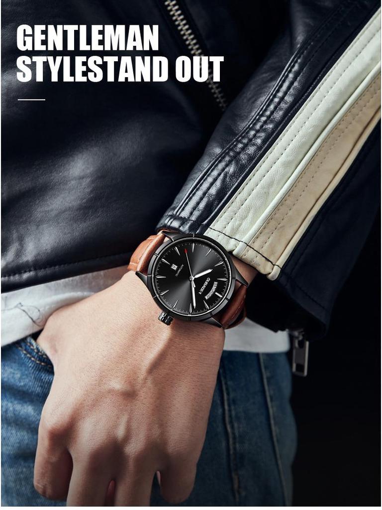 Genuine Men's Automatic Outdoor Sports Watch - Waterproof, Luminous, with Week and Calendar Display