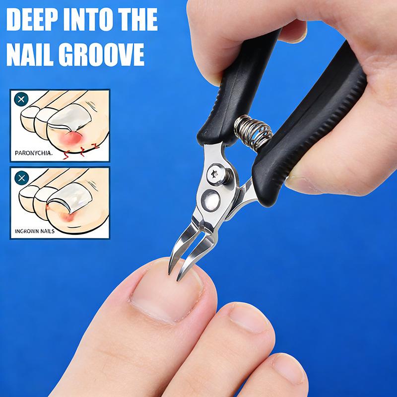 Ingrown Nail Angled Clippers & Pointed Pliers Pedicure Tool