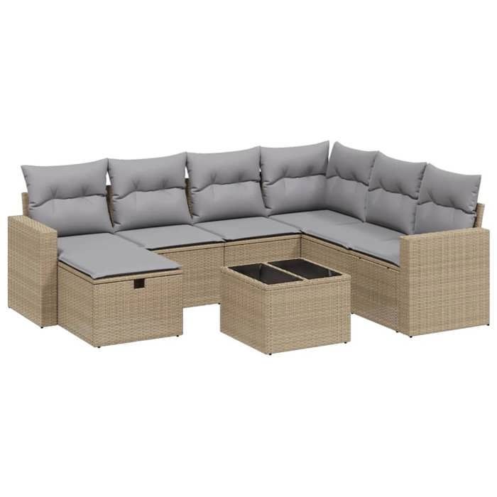 VidaXL Garden Lounge Set with Cushions 8 Pcs, Patio Sofas, Patio Furniture Set, Outdoor Furniture, Mix 3263535