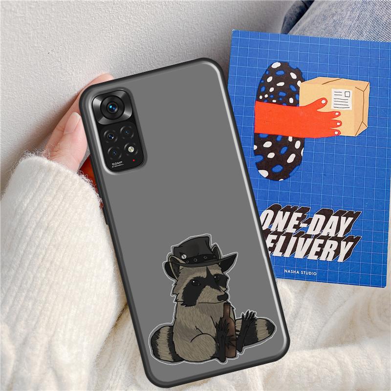 Cartoon Raccoon Kawaii over For Redmi 9 10 10A 9C 10C 12C Case For Redmi Note 8 9 10 11 12 Pro Plus 10S 11S 12S