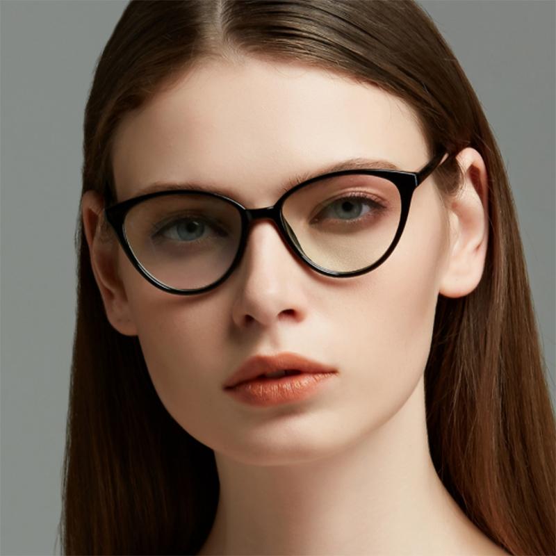 Retra Cat Eye Frame Clear Lens Glasses Ultra Light Myopia Nerd Spectacles Degree 0 to -6 0 Stylish Vision Correction