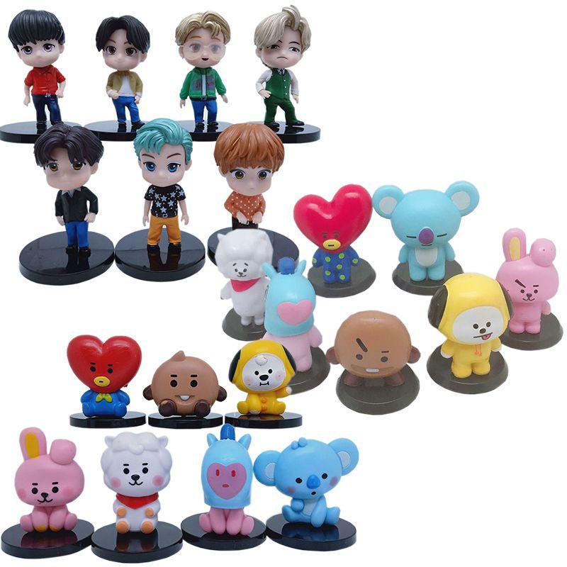 Exquisite 7pcs Set Of Kpop Bangtan Boys Star Figure Dolls For Unique Decor
