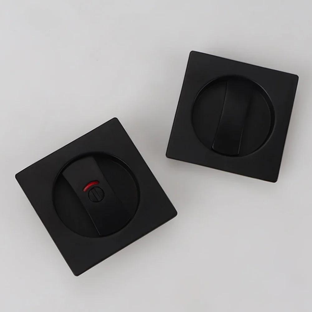 Sliding Door Lock Embedded Indicator Lock Kitchen Bathroom Sliding Door Double Hook Lock Wooden Door Cabinet Hook Lock Hardware