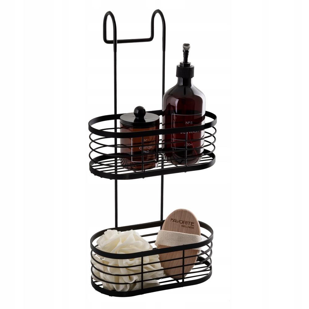 Awd Interior 1993 Shower Shelf, Black, Double, Hanging, 1 Pc
