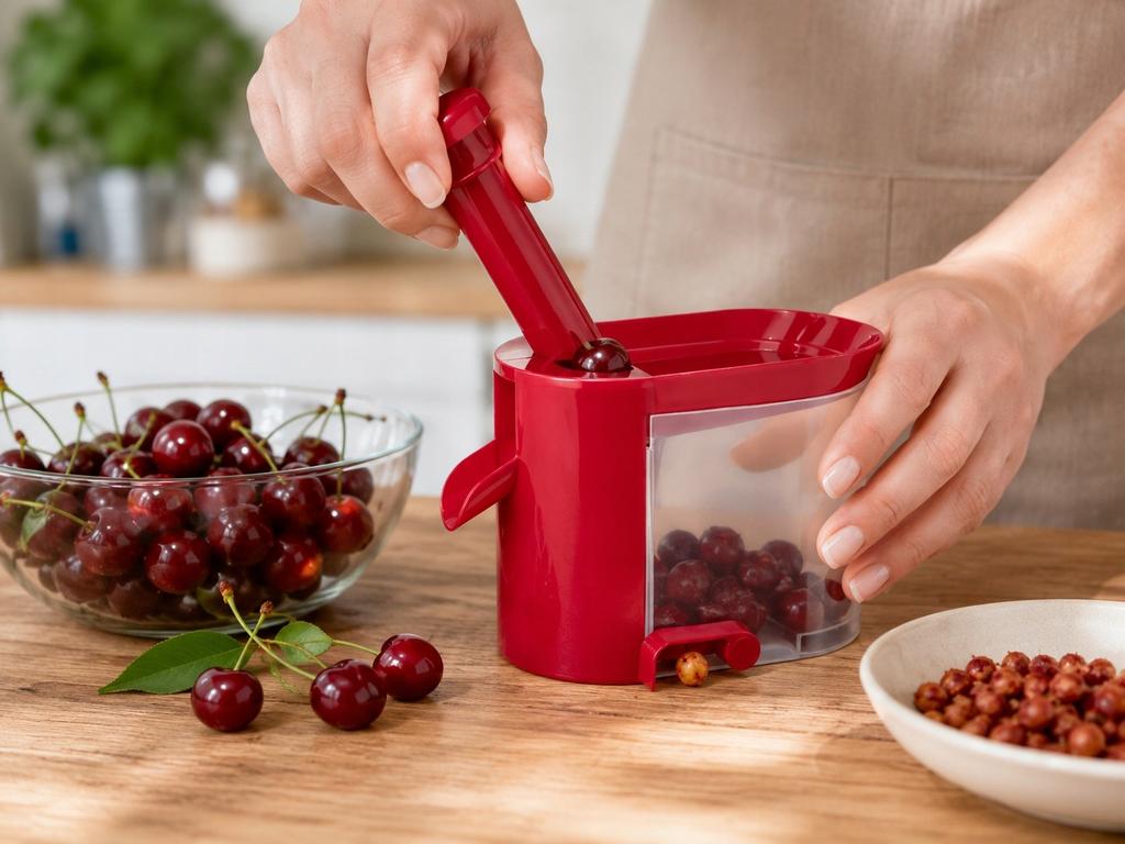 Cherry Pitter, Plastic, Removes Stones