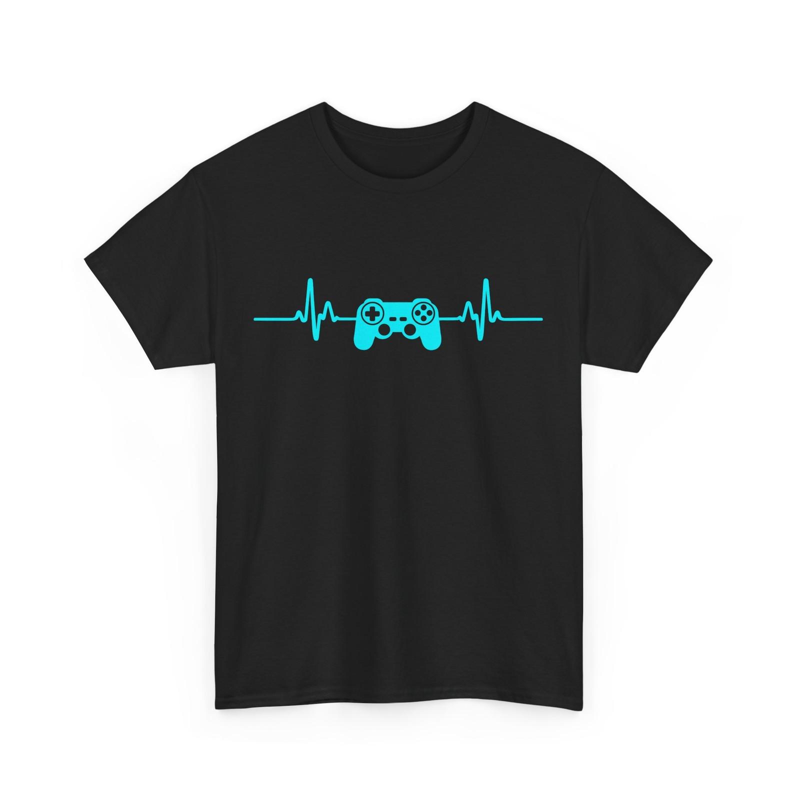 Gaming Shirt, Heartbeat Video Game Controller Gaming Lovers Gamer T-Shirt Mens Womens Tees Top 4XL