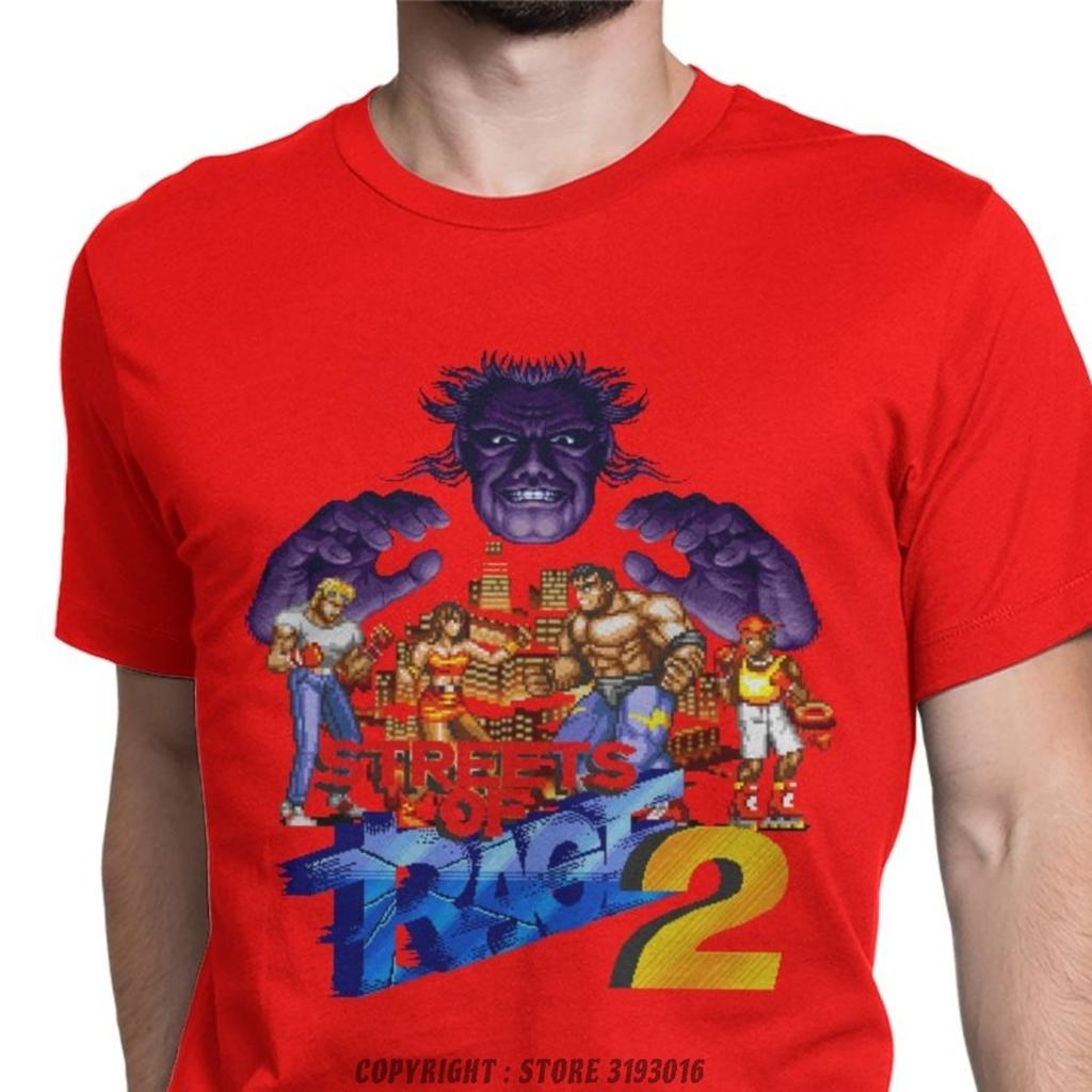 Ležérní Vintage Streets Of Rage Tričko Čistá Bavlna 3D Trička Retro Axel Zlatá Sekyra Blaze Hra Camisas Oblečení Košile