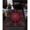 Tappeto Nero Ragnatela Gotica per Arredamento Dark Academia Tappeto da Pavimento per Soggiorno Gotico Camera da Letto Tappetino Decorativo per la Casa Lavabile Camera da Letto