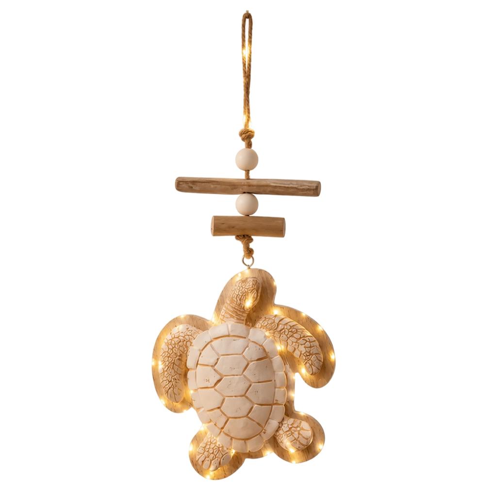 Beleuchtetes Schildkröten-Hängeornament Dekoration für die Hauswand