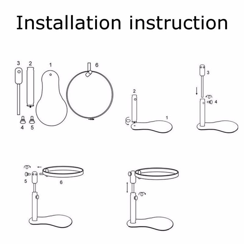 1Pc Embroidery Stand Hoop Wood Embroidery and Cross Stitch Hoop Set Embroidery Hoop Ring Frame Adjustable Sewing Tools