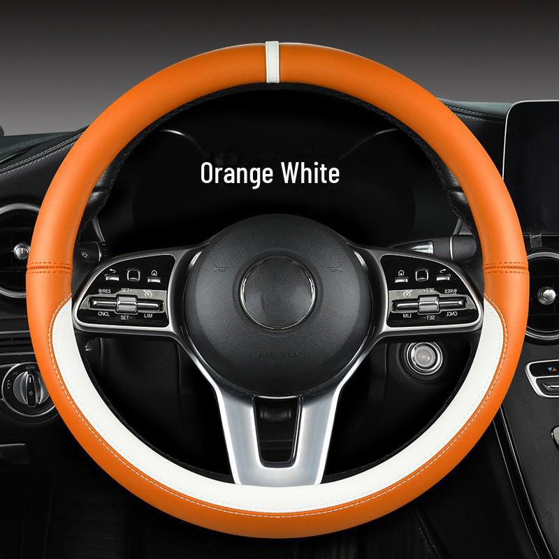 Panappi Cross-border Car Steering Wheel Cover In Various Colors for Medium-Sized Handles, Protects Car Steering Wheel from Wear and Tear.