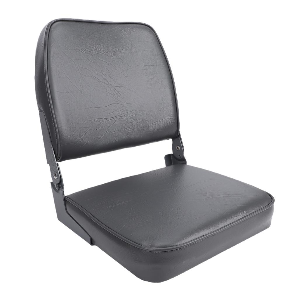 Folding Boat Seat Low Back Boat Chair Comfortable Padded Pontoon Boat Seat with Backrest
