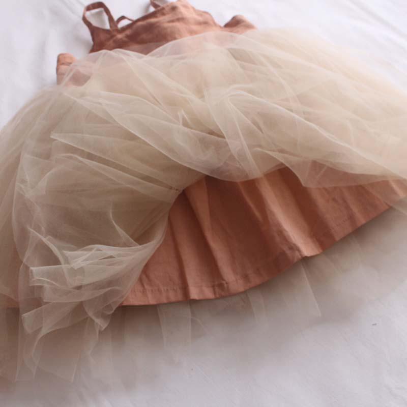 Summer Baby Girl Dress Cute Sleeveless Mesh Princess Dress Toddler Girl Birthday Clothes