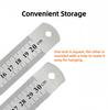 Double Sided 15-50cm/6-20in Thicken Stainless Steel Ruler Suitable for Crafting Drafting Architectural Projects and Woodworking