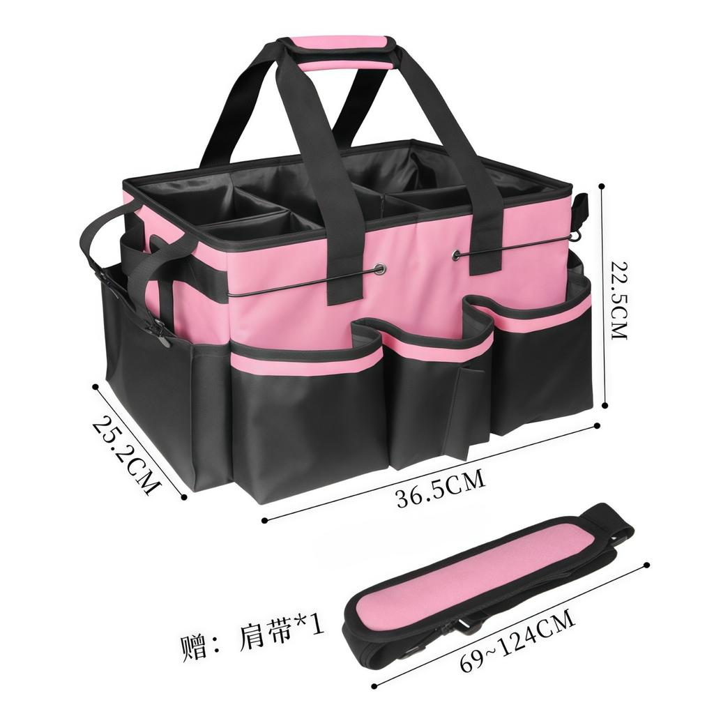 Large Capacity Cleaning Kit Bag, Portable Crossbody Handbag For Cleaning Tools Storage
