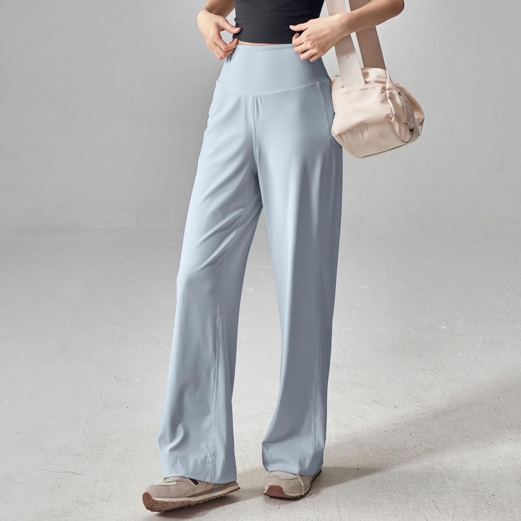 Women's Pant Pockets High Waist Stretch Loose Sweatpants Feeling Sports Leisure Yoga Workout Pants