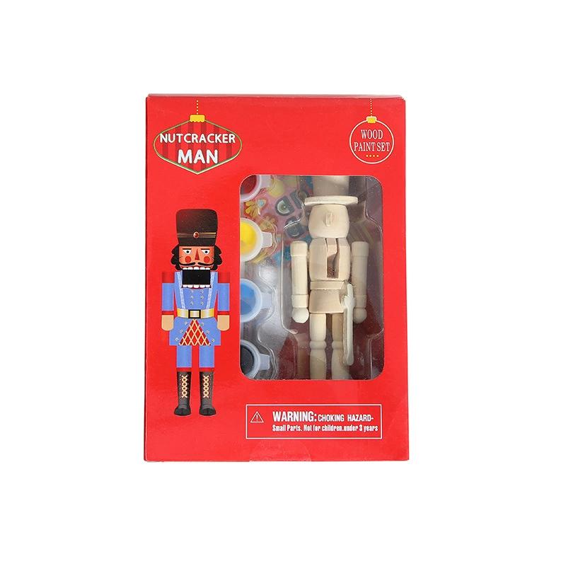 

6 шт./набор Деревянный Щелкунчик Сделай сам Куклы Кукла Игрушка Рождественский Подвесной Орнамент Праздничные Фигурки Подарок CDN White 12CM