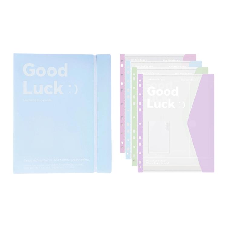 

Flexible Plastic Document Organiser With Transparent A4 Pockets Reusable Portable File Storage Solution синій