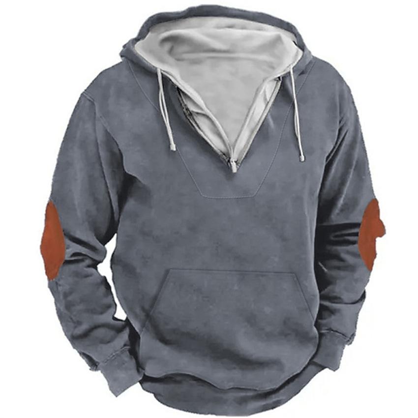 

Autumn and Winter New Men s Hooded Sweatshirt Casual Fashion Men s Top Outdoor Shirt XXXL сірий колір
