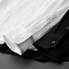Casual Lightweight Suit For Men Spring/Summer New Bubble Gauze Striped Pleated Stand-Up Collar Men'S Shirt