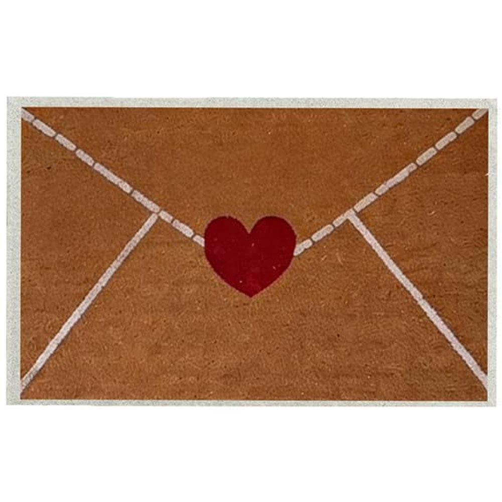 Creative Gift Non-Slip Valentine Rug Wear-Resistant Heart Design Door Mat Envelope Pattern Welcome Floor Mat