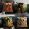 Tung Sahur Tralalero Tralala Cushion Cover Natural Linen Organic Fabric DoubleSided Printing Sofa Home Decor Gift Pillow Case