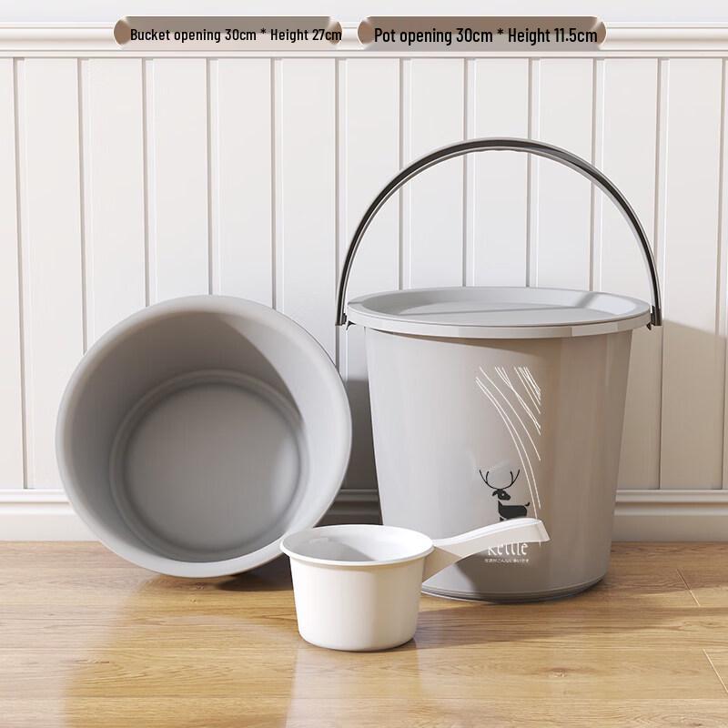 ZISIZ Large Household Plastic Bucket with Lid