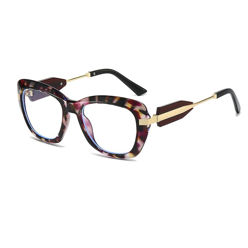 

Brand Unique Design Oversized Wide Edge Prints Frame Hyperopia Eyewear Photochromic Anti Blue Ray Computer Women Reading Glasses 0