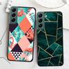 Electroplate Geometric Marble Phone Case For Samsung A15 A25 A35 A55 Galaxy A70S A50S A30S A30 A40 A71 A51 A41 A31 A21 A11 A01 A