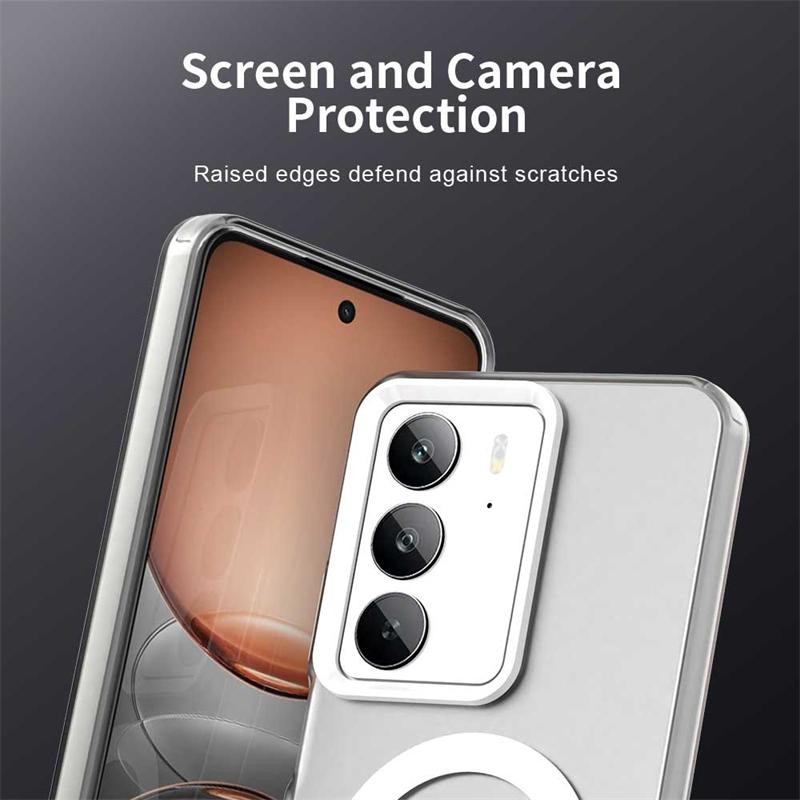 Για Realme C75 Θήκη Κάλυμμα Realme C75 Capas Πίσω Μέρος Τηλεφώνου Ασύρματη Φόρτιση Δακτυλιοειδής Μαγνητική Ματ Διαφανής Θήκη OPPO Realme C75