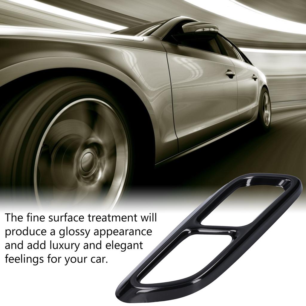 2PCS 4‑Out Exhaust Tip Trim Tail Throat Frame Quad Outlet Glossy Black Replacement for Cadillac CT5 2020