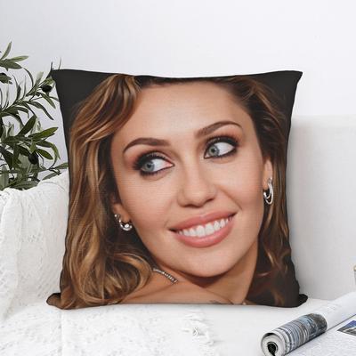 Sängerin Miley Cyrus Kissenbezug Bequemer Kissenbezug Modischer Kissenbezug für Sofa Heimdekoration