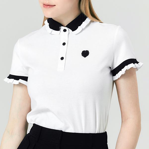 HENRY STUART Women'S Color Block Short Sleeve T-Shirt White